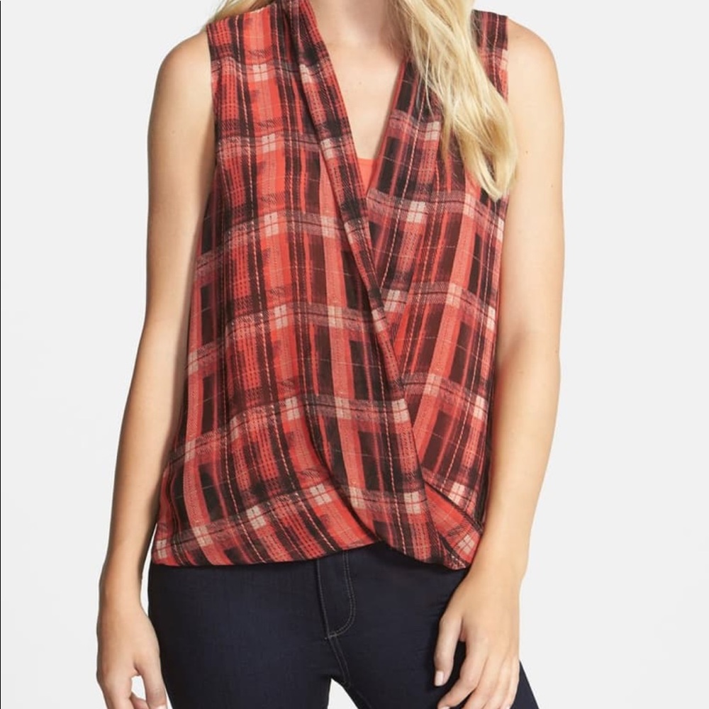 Vince Camuto Animal Edge Poppy, plaid NWT